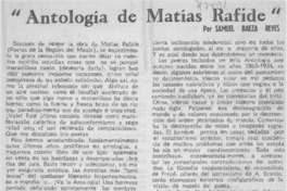 "Antología de Matías Rafide"