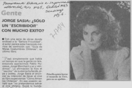 Jorge Sasía: ¿sólo un "escribidor" con mucho éxito? Jorge Sasía: ¿sólo un "escribidor" con mucho éxito?