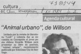 Animal urbano", de Willson. Animal urbano", de Willson.