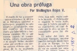 Una obra prófuga