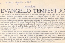 El evangelio tempestuoso. El evangelio tempestuoso.