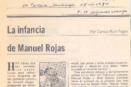 La infancia de Manuel Rojas La infancia de Manuel Rojas
