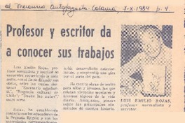 Profesor y escritor da a conocer sus trabajos. Profesor y escritor da a conocer sus trabajos.