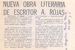 Nueva obra literaria de escritor A. Rojas. Nueva obra literaria de escritor A. Rojas.