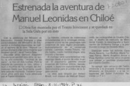Estrenada la aventura de Manuel leoniasen Chiloé.