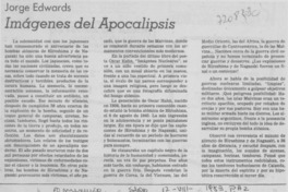 Imágenes del apocalipsis. Imágenes del apocalipsis.