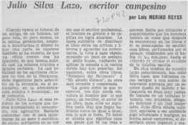 Julio Silva Lazo, escritor campesino