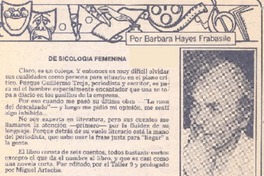De sicología femenina De sicología femenina