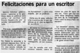 Felicitaciones para un escritor. Felicitaciones para un escritor.