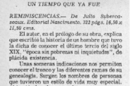 Un tiempo que ya fue. Un tiempo que ya fue.