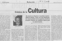 Crónica de la cultura Crónica de la cultura