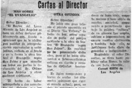 Cartas al director. Cartas al director.