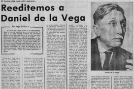 Reeditemos a Daniel de la Vega Reeditemos a Daniel de la Vega