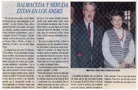 Balmaceda y Neruda están en Los Andes. Balmaceda y Neruda están en Los Andes.