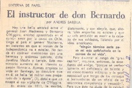 El instructor de don Bernardo El instructor de don Bernardo