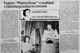 Teatro: "Mama Rosa" o realidad e historia puesta en escena Teatro: "Mama Rosa" o realidad e historia puesta en escena
