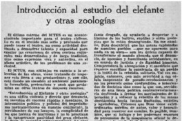 Introducción al estudio del elefante y otras zoologías Introducción al estudio del elefante y otras zoologías