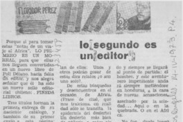 Lo segundo es un editor Lo segundo es un editor