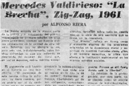 Mercedes Valdiviso: "la brecha" Mercedes Valdiviso: "la brecha"