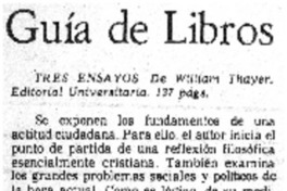 Tres ensayos. Tres ensayos.