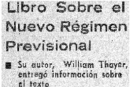 Libro sobre el nuevo régimen previsional.