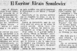 Elescritor Efraín Szmulewicz Elescritor Efraín Szmulewicz