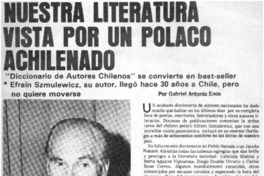 Nuestra literatura vista por un polaco achilenado Nuestra literatura vista por un polaco achilenado