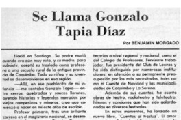 Se llama Gonzalo Tapia Díaz Se llama Gonzalo Tapia Díaz