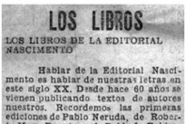Los libros de la editorial Nascimento Los libros de la editorial Nascimento