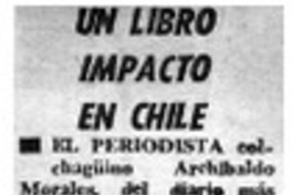 Un libro impacto en Chile. Un libro impacto en Chile.