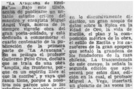 La Araucana de Ercilla". La Araucana de Ercilla".