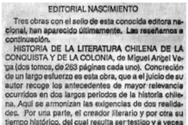 Historia de la literatura chilena de la conquista y d ela colonia Historia de la literatura chilena de la conquista y d ela colonia