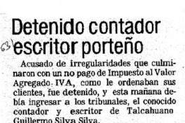 Detenido contador escritor porteño. Detenido contador escritor porteño.