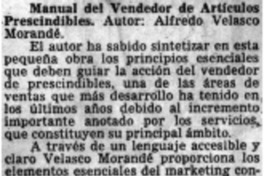 Manual del venededor de artículos prescindibles. Manual del venededor de artículos prescindibles.