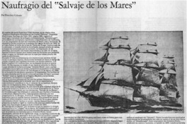 Naufragio del "salvaje de los mares" Naufragio del "salvaje de los mares"