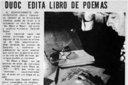 Duoc edita libro de poemas.