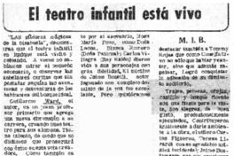 El teatro infantil está vivo El teatro infantil está vivo