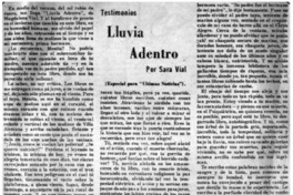 Lluvia adentro Lluvia adentro