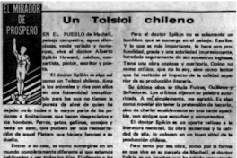 Un Tolstoi chileno. Un Tolstoi chileno.