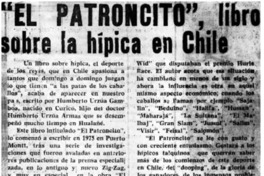 "El Patroncito", libro sobrela hípica en Chile "El Patroncito", libro sobrela hípica en Chile