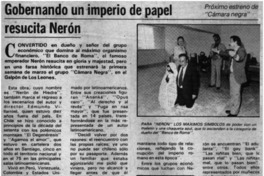 Gobernado un imperio de papel resucita Nerón. Gobernado un imperio de papel resucita Nerón.