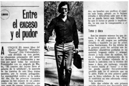 Entre el exceso y el pudor Entre el exceso y el pudor