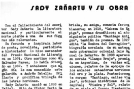 Sady Zañartu y su obra Sady Zañartu y su obra