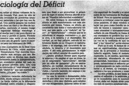 Sociología del déficit