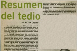 Resumen del Tedio Resumen del Tedio