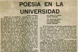 Poesía en la universidad Poesía en la universidad