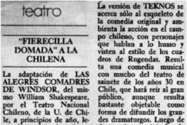 "Fierecilla domada" a la chilena.