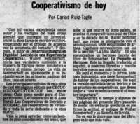 Cooperativismo de hoy Cooperativismo de hoy