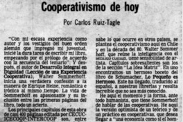Cooperativismo de hoy Cooperativismo de hoy