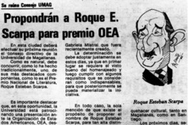 Propondrán a Roque E. Scarpa para premio OEA. Propondrán a Roque E. Scarpa para premio OEA.